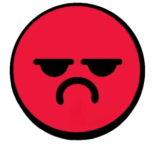 😡 злой, красный, эмодзи, смайлик, лицо, выражение whatsapp sticker