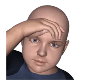 🙃 child, boy, realistic, 3D, facepalm whatsapp sticker
