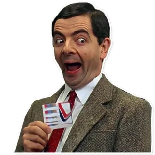 😃 Mr. Bean Мистер Бин, комедия, Роуэн Аткинсон, смешной, юмор telegram sticker