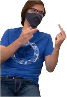 🖕 pessoa, dedo do meio, ofensivo, gesto whatsapp sticker