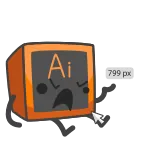 😡 Ai adobe, illustrator, applicatie, software, ontwerp telegram sticker