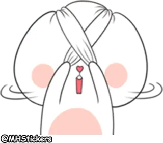 🙈 @MHStickers carino, adesivo, cartone animato, coniglio, amore telegram sticker