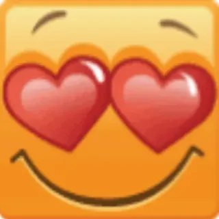 😍 이모티콘, 사랑, 하트 눈, 행복 telegram sticker