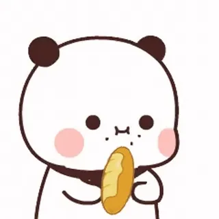 🎈 Panda, Niedlich, Tier, Brot, Cartoon, Essen telegram sticker
