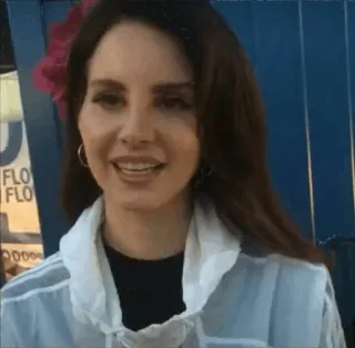 😐 Lana Del Rey cantor, compositor, músico, celebridade, retrato telegram sticker