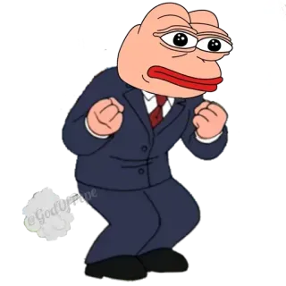 🐸 Pepe the Frog Meme, Pepe, Grenouille, Costume, Triste telegram sticker