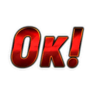 👌 Ok! OK, 赤, 同意, 表情 telegram sticker