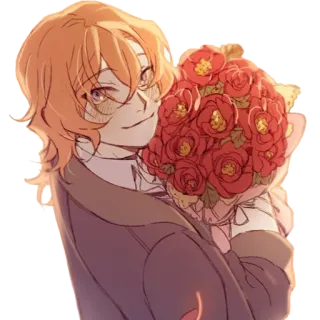 💐 Anime, Blumen, Blumenstrauß, Kunst, Illustration telegram sticker
