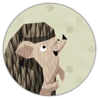 😶 hedgehog, animal, sticker, cute, forest, wildlife telegram sticker