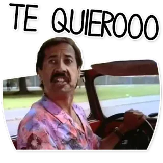 😍 TE QUIEROOO tình yêu, xe hơi, người đàn ông, lái xe, tình cảm telegram sticker