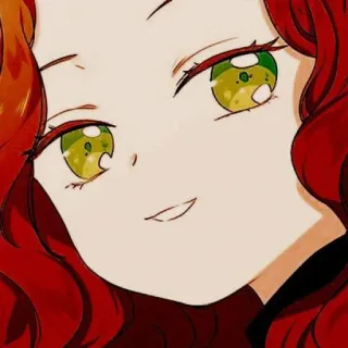🍓 动漫女孩, 可爱, 肖像, 插画 telegram sticker