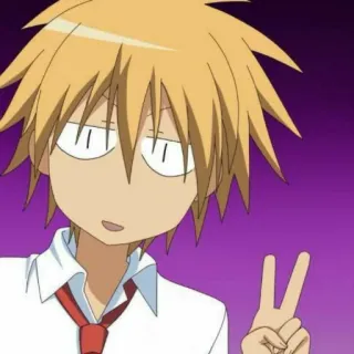 🐾 Anime, Manga, Friedenszeichen, Charakter, Kawaii, Illustration, Cartoon telegram sticker