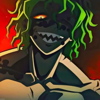 💚 Gyutaro Demon Slayer Anime, Demônio, Monstro, Vilão, Mal telegram sticker