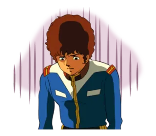 😔 Аниме, Грустный, Гандам, Серьезный telegram sticker