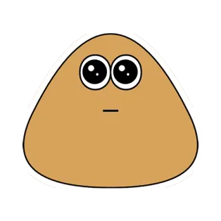 😞 Pou jogo, blob, simples, animal de estimação, virtual telegram sticker