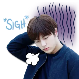 😓 *Sigh* 한숨, 지침, 피곤, 감정, 스티커 telegram sticker