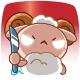 😡 Cotton Cookie Cookie Run telegram sticker