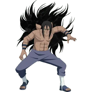 🥵 Orochimaru Naruto อนิเมะ, นินจา, ตัวร้าย, งู, ชั่วร้าย whatsapp sticker