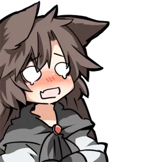 😭 anime, manga, kawaii, cute, crying, emoticon, sticker telegram sticker