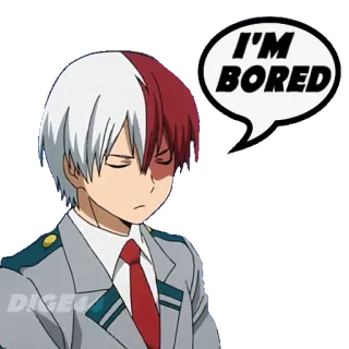 😓 Todoroki Shoto My Hero Academia I'M BORED Anime, Langeweile, Manga, Shonen, My Hero Academia, Todoroki telegram sticker