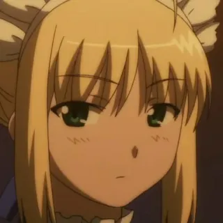 😳 Saber Fate/stay night anime, girl, saber, blonde, fate, fate/stay night telegram sticker