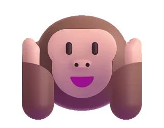 🙉 monyet, emoji, tidak melihat telegram sticker