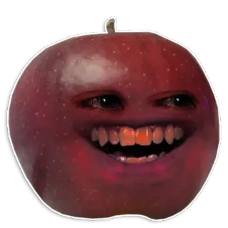 😶 Annoying Orange Apple The Annoying Orange fastidioso, arancia, mela, frutta, commedia, personaggio telegram sticker