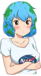 Earth-chan telegram stickers