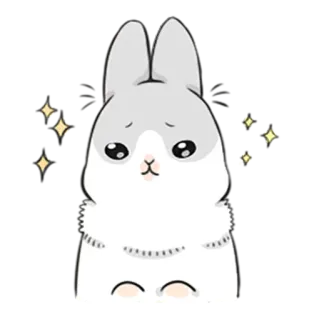😊 conejo, conejito, lindo, animal, pegatina, brillos telegram sticker