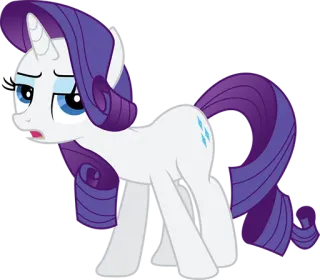 😒 Rarity My Little Pony Редкость, My Little Pony, Мультфильм, Единорог, Милый telegram sticker