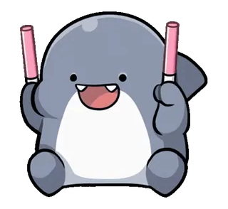 ⭐ shark, cartoon, cute, pink, animal, fun whatsapp sticker