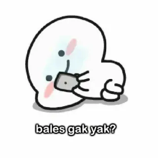 🌔 bales gak yak? Cartoon, simsen, süß, Figur telegram sticker