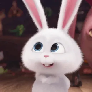 🧊 Snowball The Secret Life of Pets bunny, rabbit, cute, pet, animal, white telegram sticker