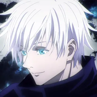 🤍 Satoru Gojo Jujutsu Kaisen anime, white hair, blue eyes, Gojo, Satoru telegram sticker