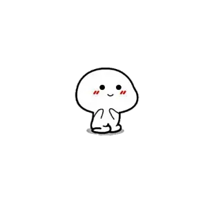 🤗 carino, kawaii, cartone animato, blob, felice, semplice telegram sticker