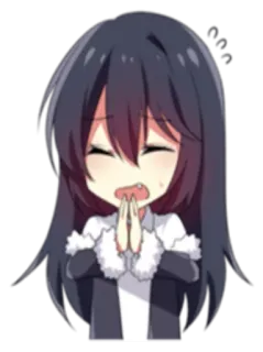 🙏 Anime, Chibi, Dễ thương, Kawaii, Manga, Cô gái telegram sticker