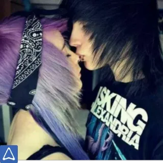 😘 Asking Alexandria Эмо, Поцелуй, Сцена, Группа, Альтернатива, Любовь telegram sticker