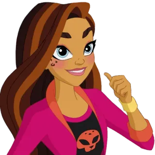 👍 Clawdeen Wolf DC Super Hero Girls Clawdeen Wolf, DC Super Hero Girls, cartoon, character, superhero telegram sticker