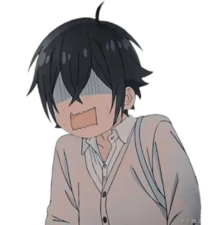 😱 Anime, Cartoon, Horimiya, verängstigt, Anime Charakter telegram sticker