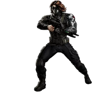 👊 Winter Soldier Marvel, superhero, Bucky Barnes, Winter Soldier, weapon, soldier telegram sticker