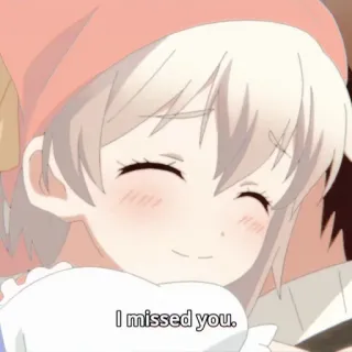 🦩 I missed you. anime, carino, ragazza, mi sei mancato/a whatsapp sticker