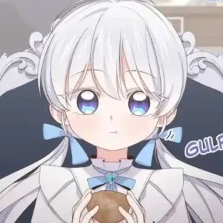🎐 GULP アニメガール, 食べる, かわいい, ゴクゴク, 漫画, デジタルアート telegram sticker