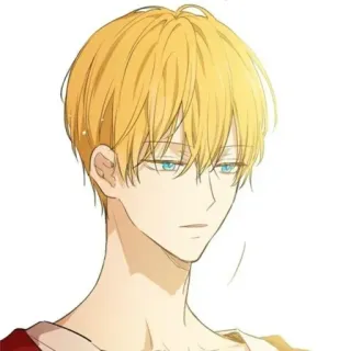 🌟 Anime, Manga, Capelli biondi, Maschio, Personaggio, Illustrazione whatsapp sticker