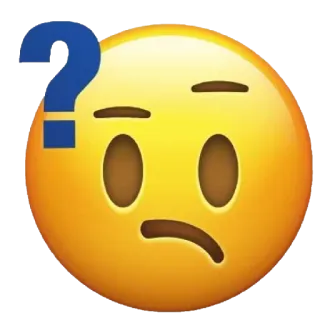 🤨 Эмодзи, Вопрос, Смущенный, Выражение, Лицо whatsapp sticker