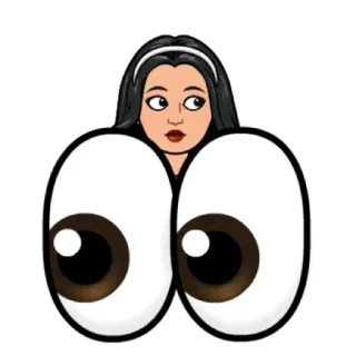👀 Hoạt hình, Mắt, Hài hước, Bitmoji telegram sticker