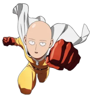 👊 Saitama One-Punch Man Saitama, One-Punch Man, anime, superhero, manga, hero telegram sticker