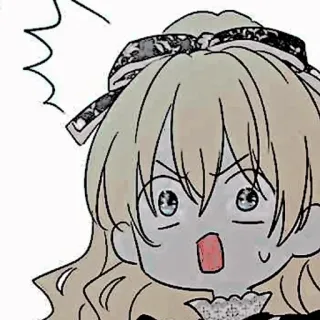 🍼 动漫女孩, 卡通, 贴纸, 漫画, 震惊, 感叹号 whatsapp sticker