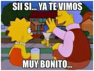 😅 Lisa Simpson The Simpsons SII SI... YA TE VIMOS
MUY BONITO... simpsons, meme, animation, cartoon, funny telegram sticker