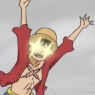 🤌 Monkey D. Luffy One Piece Anime, Manga, One Piece, Luffy, Podekscytowany, Szczęśliwy whatsapp sticker