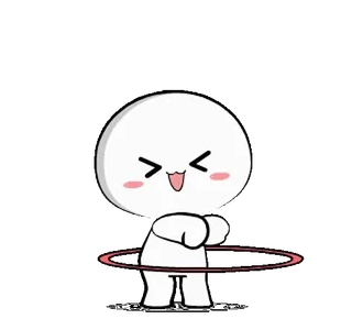 🕺 Dessin animé, Hula hoop, Exercice, Mignon, Kawaii telegram sticker